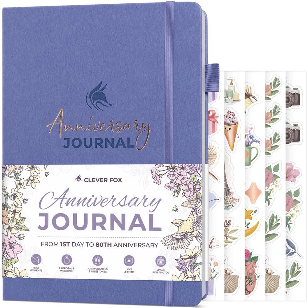 NWT/Clever Fox/Anniversary Journal/Lavender/(7"x10”)